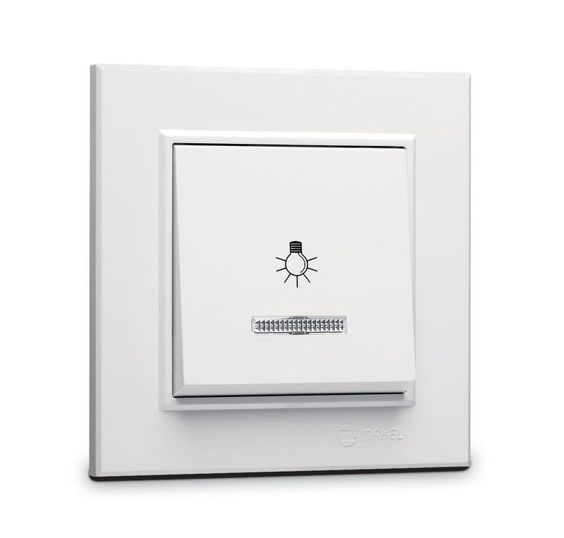кнопка таймера 1-кл. сп karea 10а ip20 бел. с подсветкой makel 56001024 от BTSprom.by