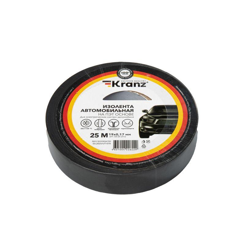  Изолента автомобильная полиэстер 0.17х19мм 25м Kranz KR-09-2916 фото в каталоге от BTSprom.by