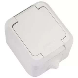 розетка 1-м оп 10а ip44 с заземл. с крышкой п/герм. сер. makel 18104 от BTSprom.by