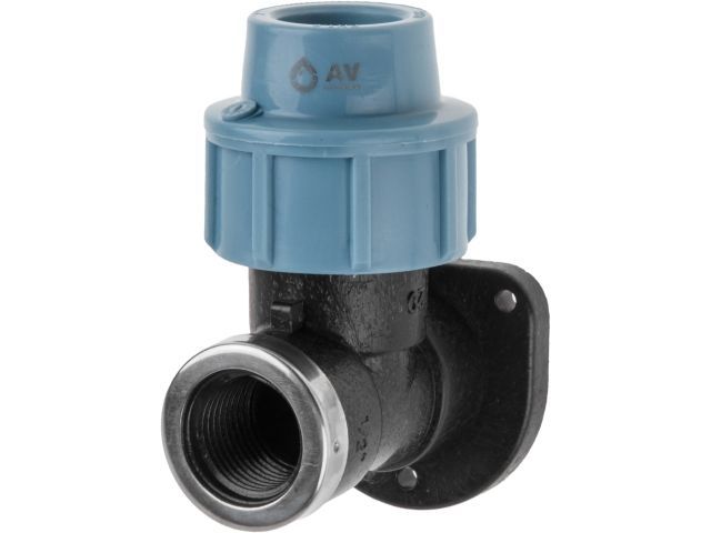 колено пэ 25 с креплением на стену, av engineering ave1012534 от BTSprom.by