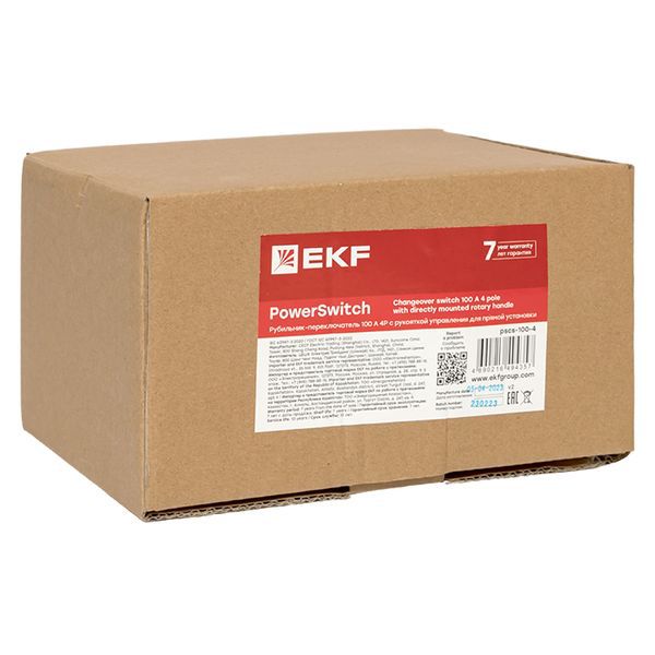  Рубильник-переключатель 4п 100А с рукояткой управления для прямой установки PowerSwitch EKF pscs-100-4 фото в каталоге от BTSprom.by
