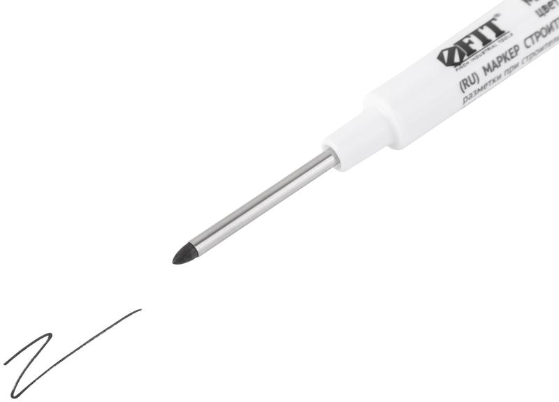  Маркер строительный перманентный тонкий удлиненное перо черн. FIT 04342 фото в каталоге от BTSprom.by