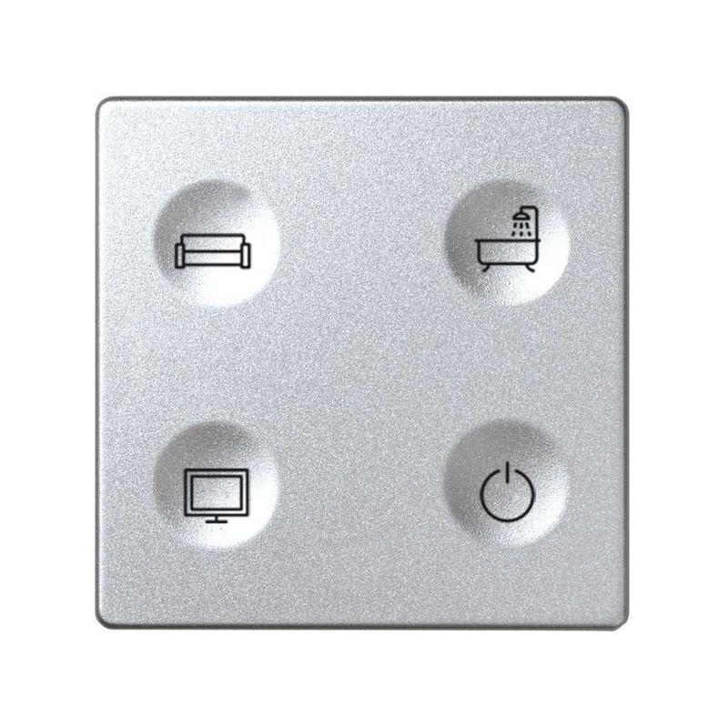 выключатель сенсорный 4-кл. сп simon 82 sense ip20 с тематич. маркир. т1 алюм. simon 8000643-093 от BTSprom.by