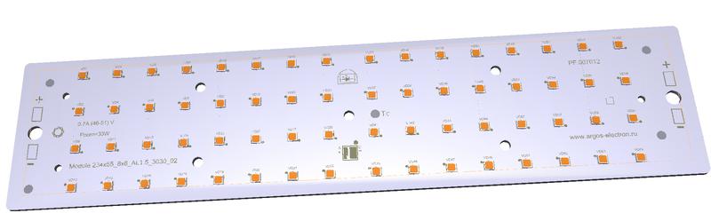 модуль светодиодный module 234х55 8х8 al1.5 3030 аргос 750-7135 от BTSprom.by