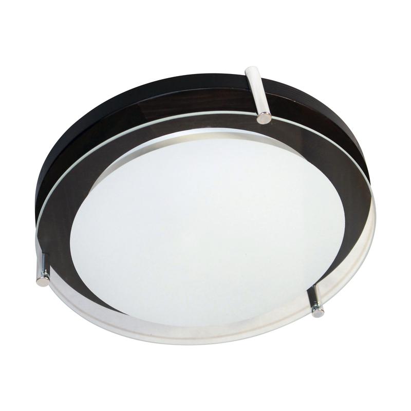  Светильник НПБ 09-2х40-002 "Полесье" 300 М95 бел. /корпус венге /держатель хром (инд. упак.) Элетех 1005205892 фото в каталоге от BTSprom.by