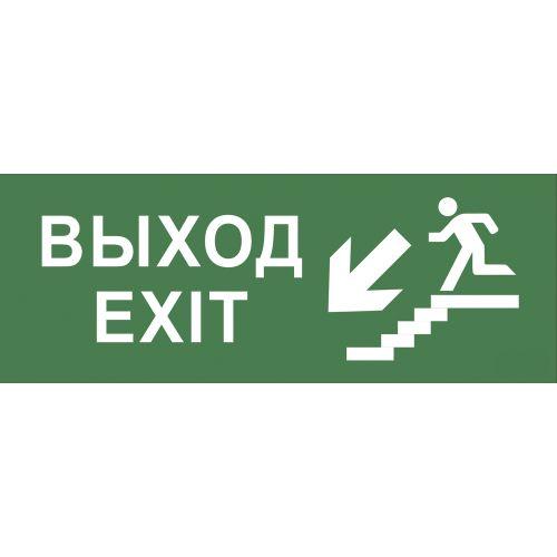 этикетка самоклеящаяся 350х130мм "выход/лестница вниз/фигура" ssa-101 info-ssa-109 эра б0048478 от BTSprom.by