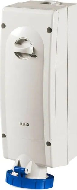 розетка настенная с механической блокировкой и боковым расположением разъема артикул dis5616383 ip67 63а 2p+e 230в dkc dis5616383s от BTSprom.by