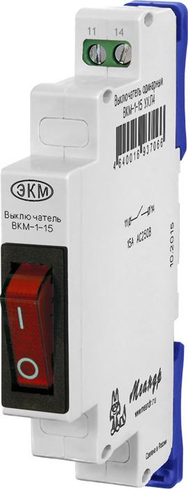 выключатель модульный вкм-1 15а ac250в ухл4 красн. меандр a8302-16933574 от BTSprom.by