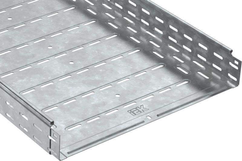 Лоток листовой перфорир. 80х400 L3000 сталь 1.2мм оцинк. IEK CLP10-080-400-120-3 от BTSprom.by