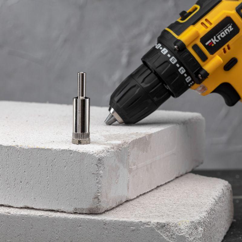  Сверло алмазное 14мм по керамограниту керамике и стеклу Kranz KR-92-0025 фото в каталоге от BTSprom.by