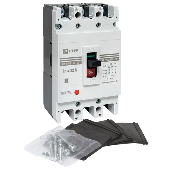  Выключатель автоматический 3п 100/32А 35кА ВА-99М PROxima EKF mccb99-100-32m фото в каталоге от BTSprom.by