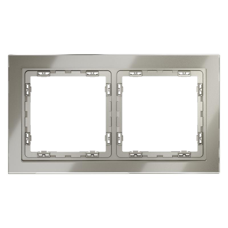  Рамка 2-м S70 стеклян. шелк Voltum VLS110204 фото в каталоге от BTSprom.by