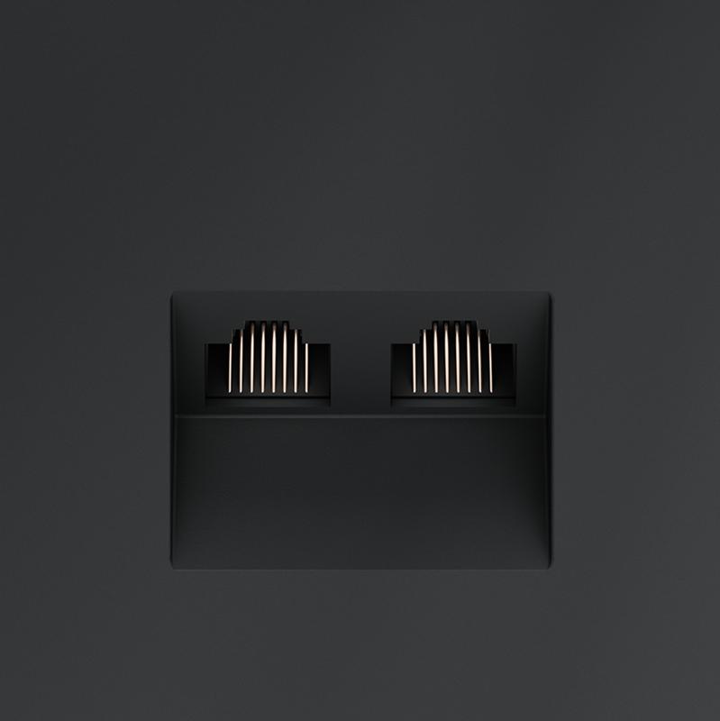  Розетка компьютерная 2-м СП S70 RJ45 + RJ45 кат.6 механизм графит Voltum VLS060207 фото в каталоге от BTSprom.by