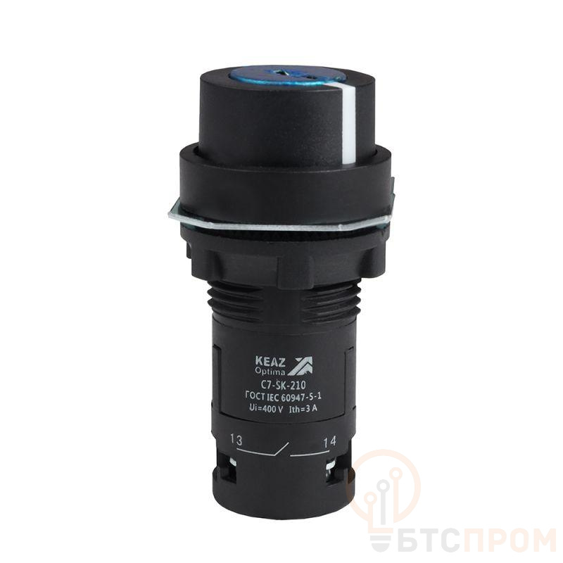 Переключатель 2 положения OptiSignal Compact D22 С7-SK-211 черн. с ключом 1НО+1НЗ XB7NG25 КЭАЗ 362144 фото в каталоге от BTSprom.by  Переключатель 2 положения OptiSignal Compact D22 С7-SK-211 черн. с ключом 1НО+1НЗ XB7NG25 КЭАЗ 362144 фото в каталоге от BTSprom.by