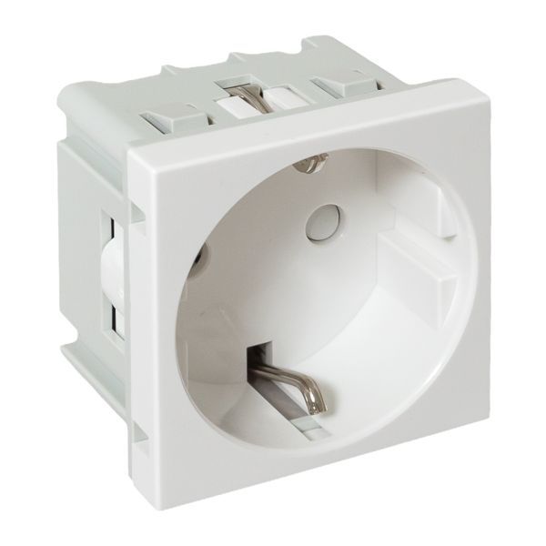  Розетка 1-м 2мод. C-Line РКС-20-30-П 45х45 с заземл. бел. EKF E2MR16-028-10 фото в каталоге от BTSprom.by