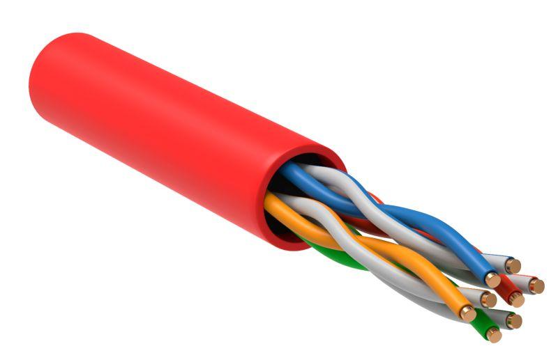 кабель витая пара u/utp кат.5e 4х2х24awg solid lszh красн. (уп.305м) itk lc1-c5e04-124 от BTSprom.by