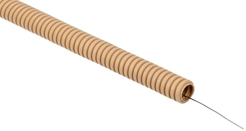 труба гофрированная пвх d20мм с протяжкой сосна (уп.100м) elasta iek et-tg21-121-020-100-k34 от BTSprom.by