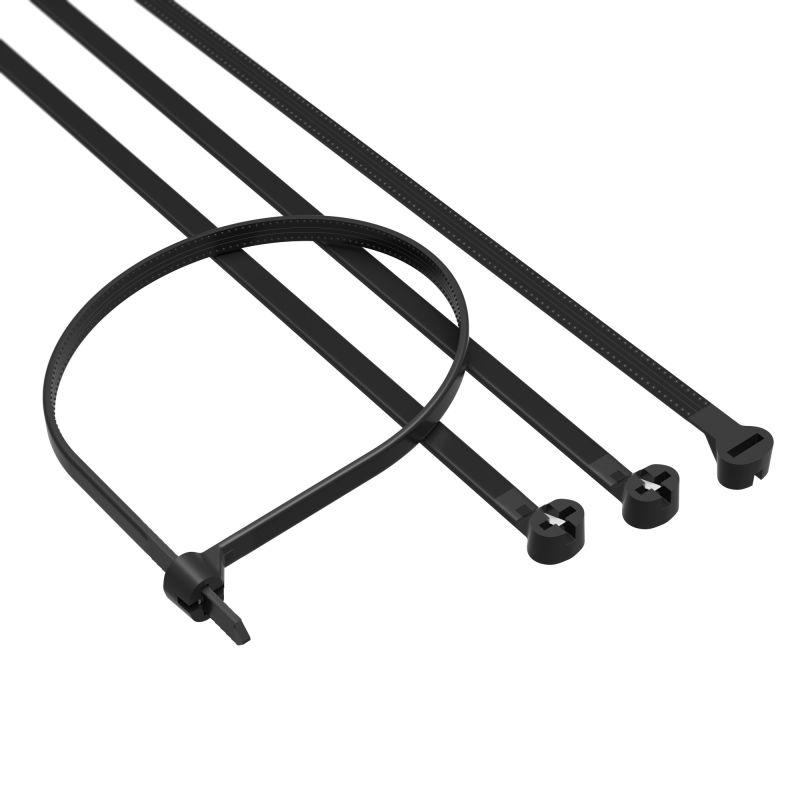 хомут кабельный 2.5х100 p6.6 с двойн. замком черн. (уп.100шт) dkc 21303sr от BTSprom.by
