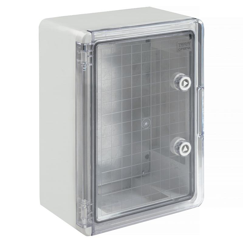 корпус ударопрочный щмпп 350х250х150 ik10 ip65 прозр. дверь абс пластик prizma tokov electric tke-pz-cpb02-ik10-ip65 от BTSprom.by