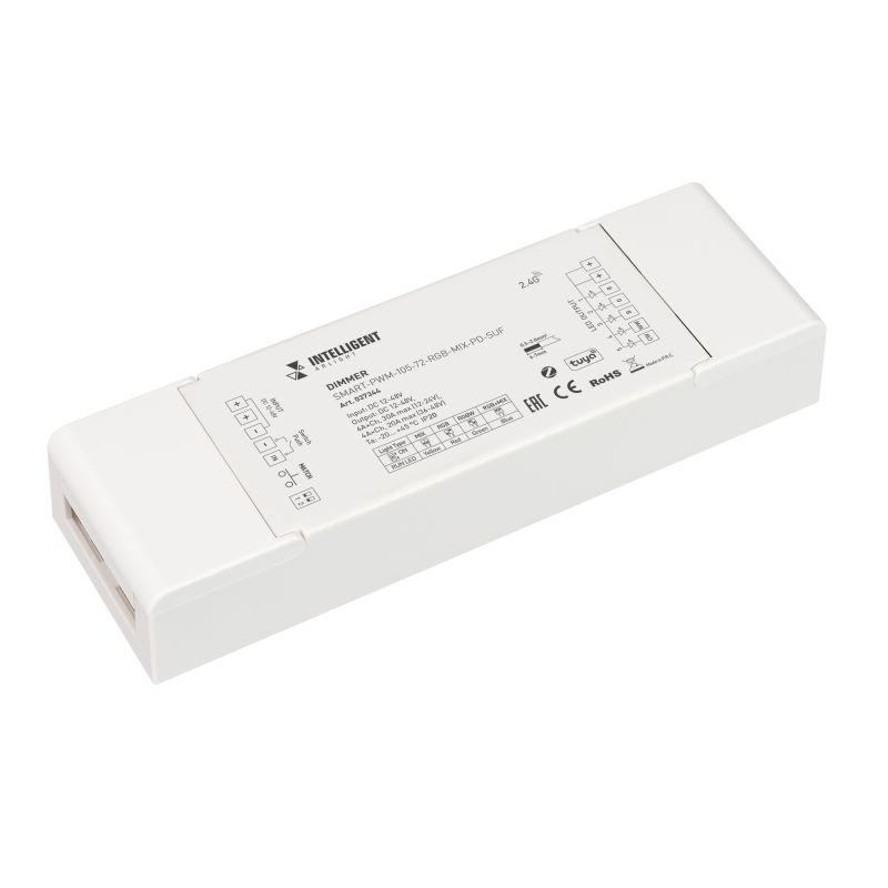 диммер smart-pwm-105-72-rgb-mix-pd-suf (12-48в 5х6а zb 2.4g) ip20 пластик intelligent arlight 037344 от BTSprom.by