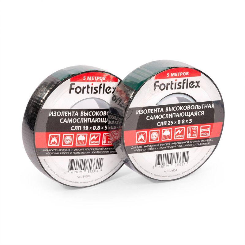  Изолента самослипающаяся СЛП 19х0.8х5 черн. Fortisflex 91603 фото в каталоге от BTSprom.by