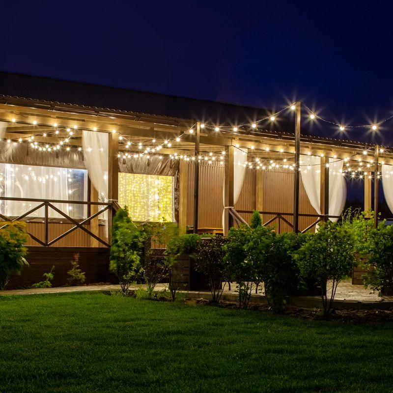  Гирлянда "Белт Лайт" 2жил. шаг 50см патроны E27 1320Вт IP65 влагостойкая провод черн. (уп.100м) Neon-Night 331-213 фото в каталоге от BTSprom.by