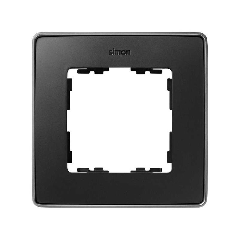рамка 1-м simon82 detail графит; основание алюм. simon 8201610-240 от BTSprom.by