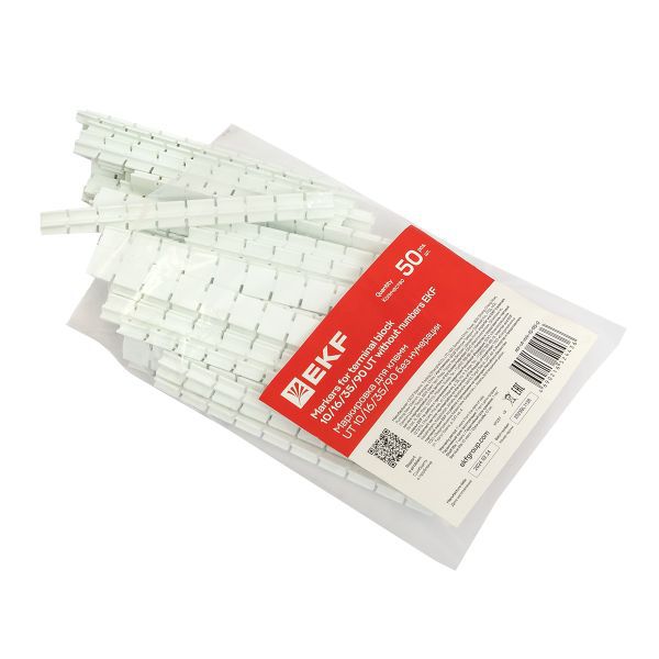  Маркировка для клемм UT 10/16/35/90 без нумерации (уп.500шт) EKF scr-ut-mrk-10-90-0 фото в каталоге от BTSprom.by