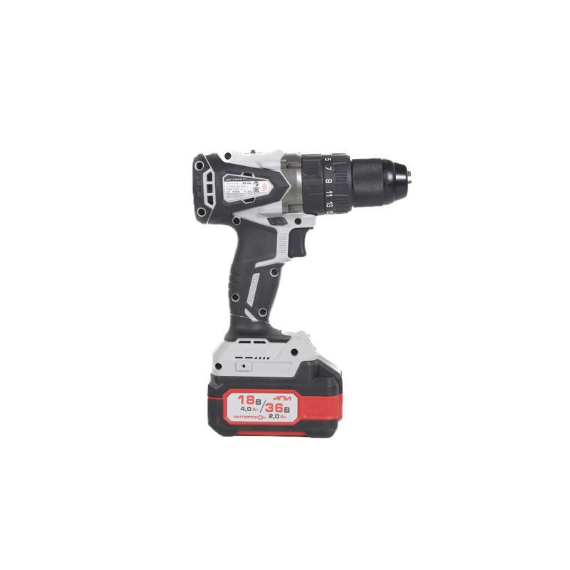  Дрель-шуруповерт аккумуляторная бесщеточн. ударн. ДАУ-13/36В 90 Li-ion АПИ (кейс 2 аккум. 2.0А.ч ЗУ) ИНТЕРСКОЛ 860.2.2.70 фото в каталоге от BTSprom.by