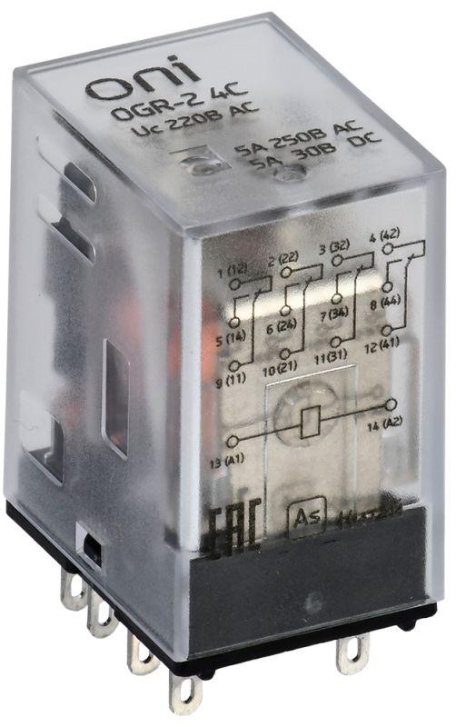 реле общего назначения ogr-2 4c 220в ac oni ogr-2-4c-ac220v от BTSprom.by
