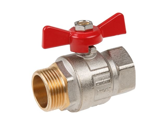 кран шаровый 1" нар.-вн. бабочка pn40, av engineering ave093001 от BTSprom.by