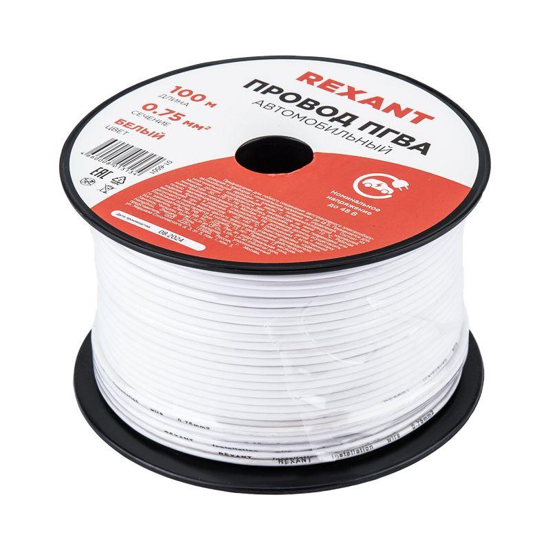  Провод ПГВА 0.75 Б бухта (м) Rexant 01-6501 фото в каталоге от BTSprom.by