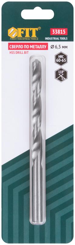  Сверло по металлу HSS 6.5мм полированное (блист.) FIT 33815 фото в каталоге от BTSprom.by