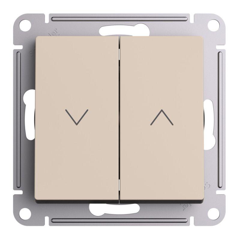  Выключатель для жалюзи 2-кл. AtlasDesign 10А механизм песочн. SE ATN001219 фото в каталоге от BTSprom.by