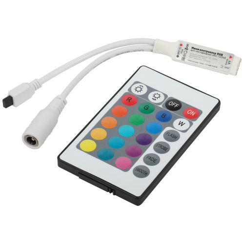  Контроллер мини для светодиодной ленты с ИК пультом RGBController-12/24V-72/144W-IP20-IR ЭРА Б0061110 фото в каталоге от BTSprom.by