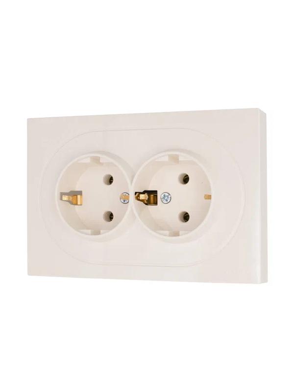  Розетка 2-м СП OSEN с заземл. ПБТ механизм сл. кость LEZARD 743-9000-127B фото в каталоге от BTSprom.by