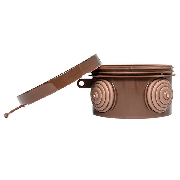  Коробка распаячная КМР-040-038 с крышкой 65х40 4 мембранных ввода IP54 темн. дерево PROxima EKF plc-kmr-040-038-t фото в каталоге от BTSprom.by