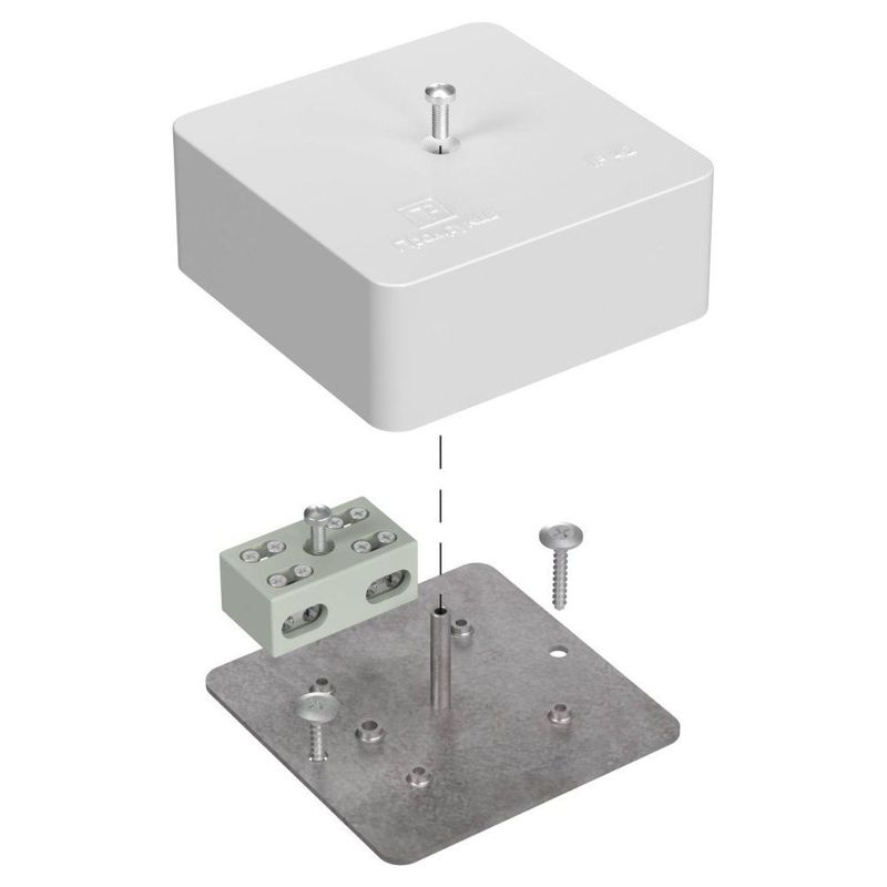 коробка разветвительная огнестойкая 75х75х30 e15-е60 ral9003 для кабель-канала промрукав 40-0450-fr6.0-4-2-р от BTSprom.by