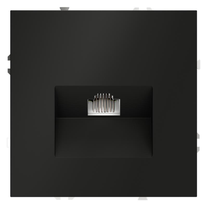 розетка компьютерная 1-м сп s70 rj45 кат.6 механизм черн. матов. voltum vls060108 от BTSprom.by