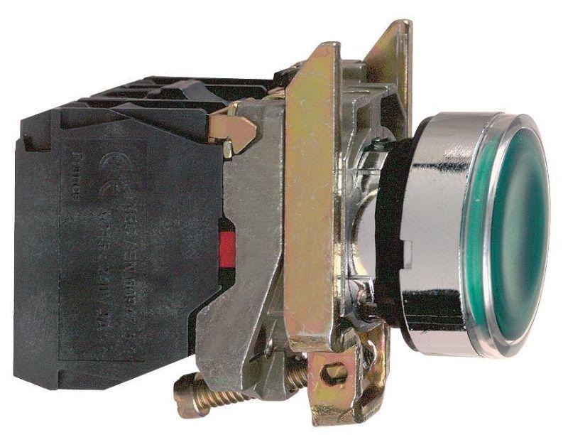  Кнопка 22мм 250В с возвр. с инд. зел. SchE XB4BW3365 фото в каталоге от BTSprom.by