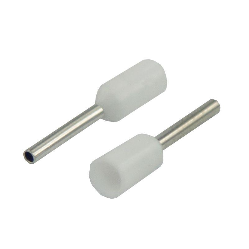  Наконечник штыревой втулочный изол. (НШВИ F-8мм) 0.5кв.мм (СЕ005008white) бел. (уп.100шт) Rexant 08-0811 фото в каталоге от BTSprom.by