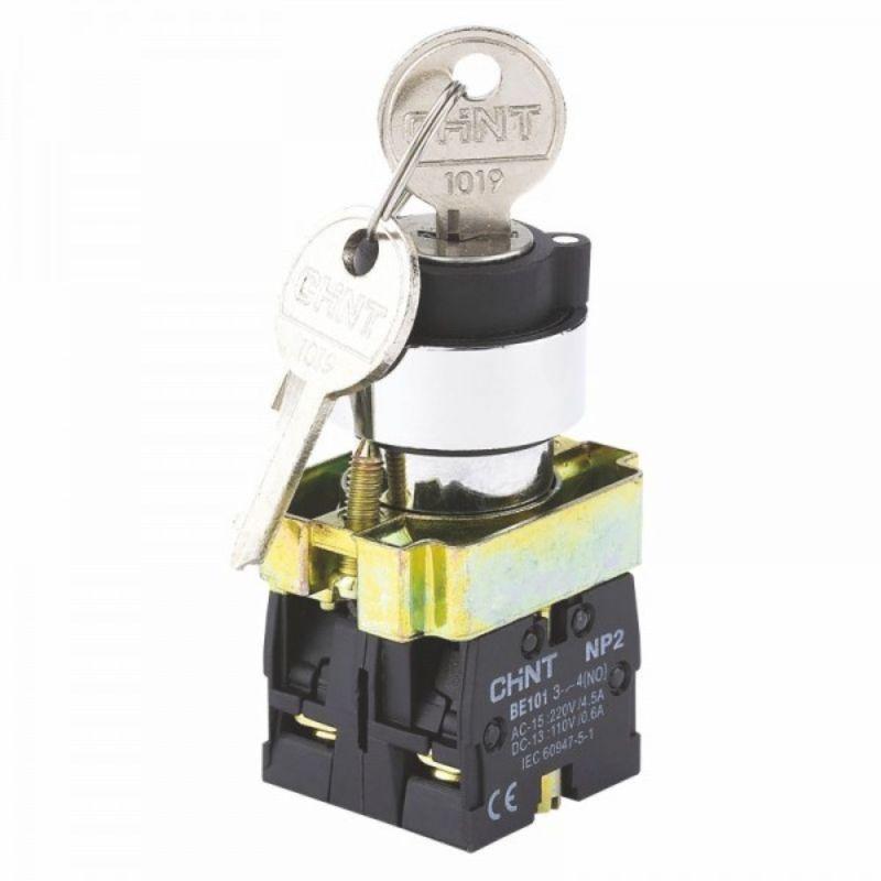 переключатель np2-bg25 2 полож. с фиксацией 1нз +1но ip40 chint 574854 от BTSprom.by