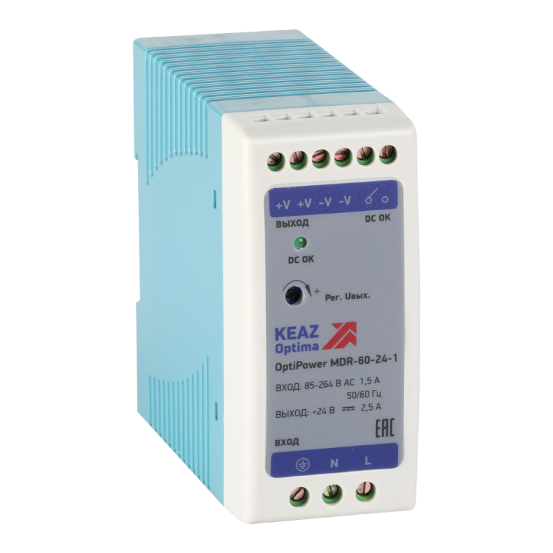блок питания optipower mdr-60-24-1 кэаз 284541 от BTSprom.by