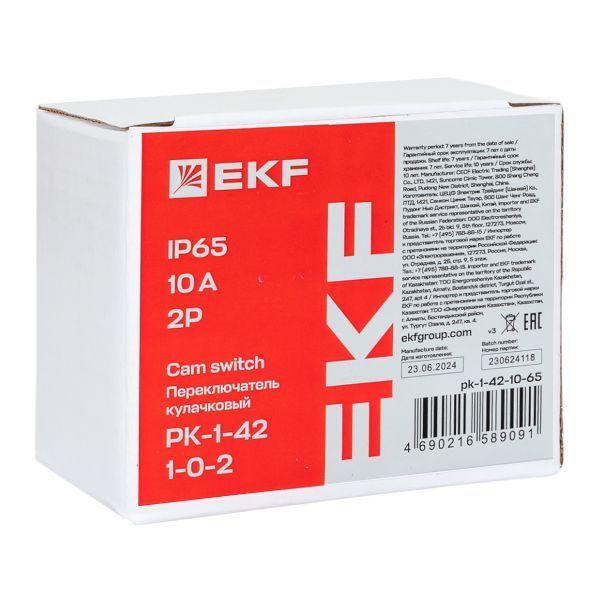  Переключатель кулачковый ПК-1-42 2п 10А "1-0-2" IP65 EKF pk-1-42-10-65 фото в каталоге от BTSprom.by