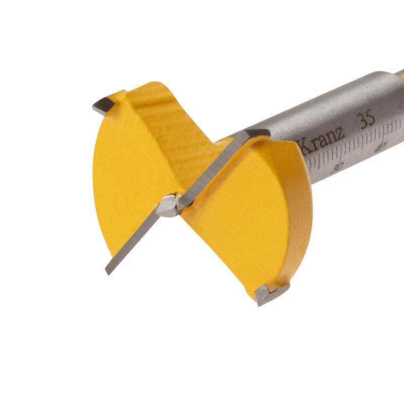  Сверло Форстнера по дереву 35мм цилиндрический хвостовик Kranz KR-91-0791 фото в каталоге от BTSprom.by