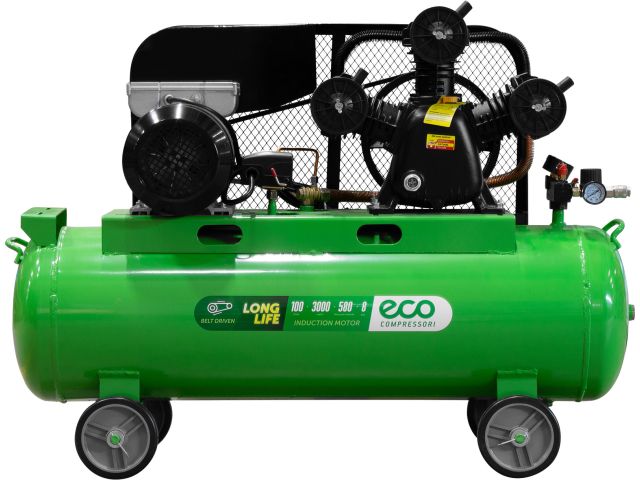 компрессор eco ae-1003-b70 ременной (580 л/мин, 8 атм, ременной, масляный, ресив. 100 л, 230 в, 3.00 квт) ec2610-0 от BTSprom.by