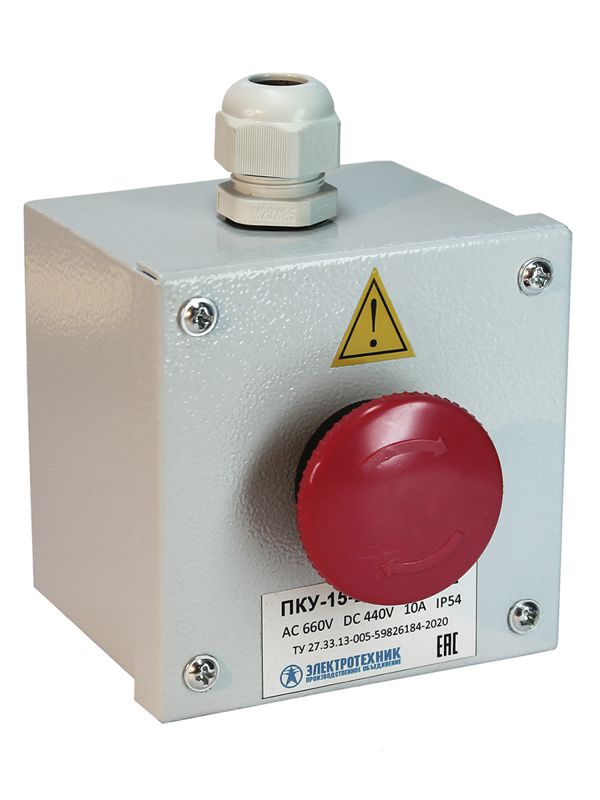 пост кнопочный пку 15-21-111 ке141 исп.2 (1з+1р) красн. гриб с фиксацией/ pg-13.5 электротехник et054790 от BTSprom.by