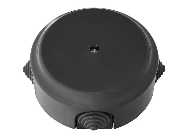 коробка монтажная км-447 черная, ретро, bylectrica (124,5х124,5х45) км-447чер от BTSprom.by