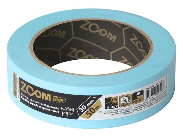 лента малярная профессиональная 30ммх50м sensitive surfaces zoom (голубая) 02-5-1-702 от BTSprom.by