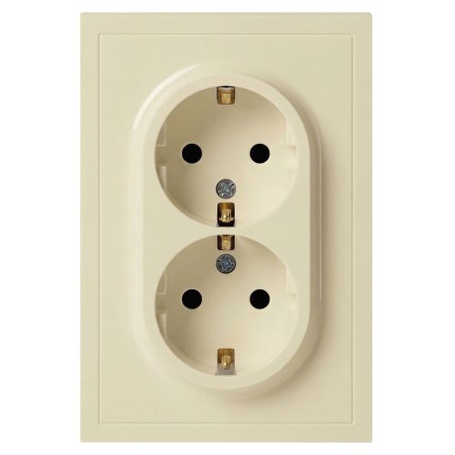 розетка 2-м с заземл. сп 16а ip20 250в galaxy слон. кость эра б0070679 от BTSprom.by